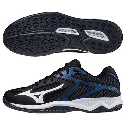 MIZUNO THUNDER BLADE 3男鞋排球輕量2.5E寬楦黑藍【運動世界】V1GA217010